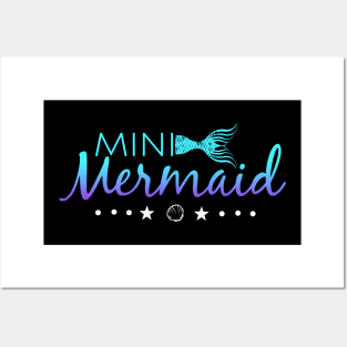 Mini mermaid Funny Graphic Girls T-Shirt Posters and Art